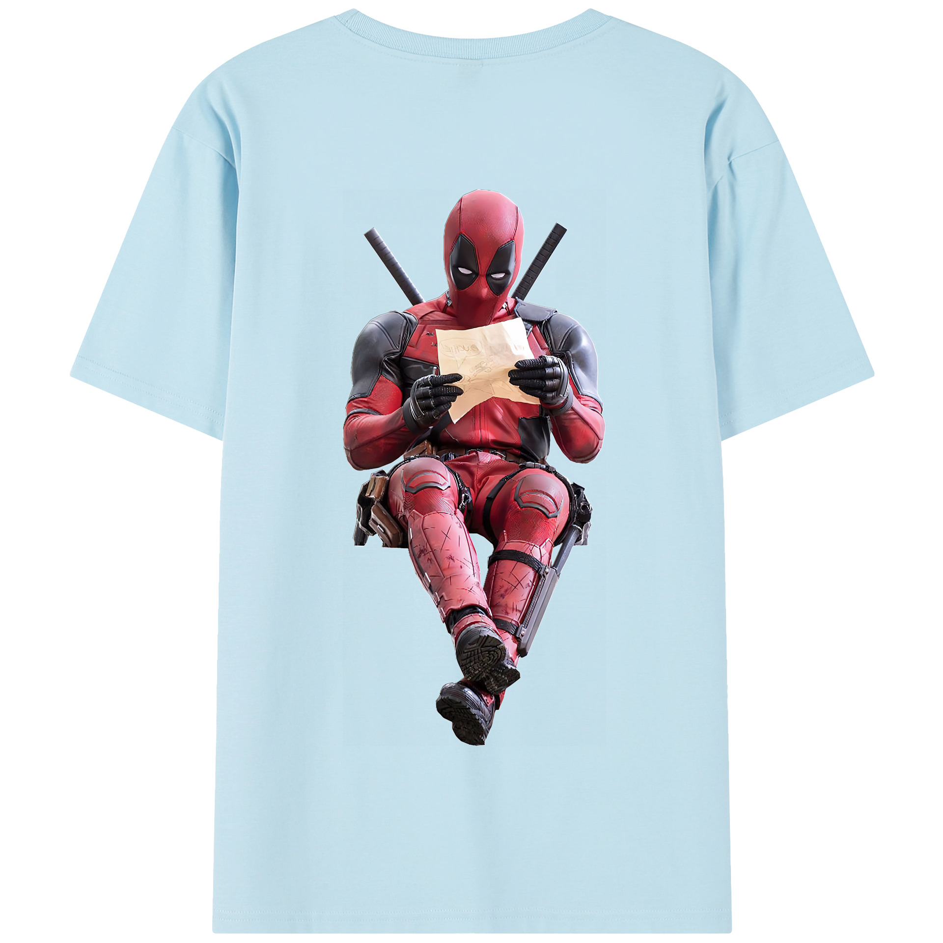 （画像用） Deadpool デッドプール 綿100％半袖Tシャツ（背面プリント）